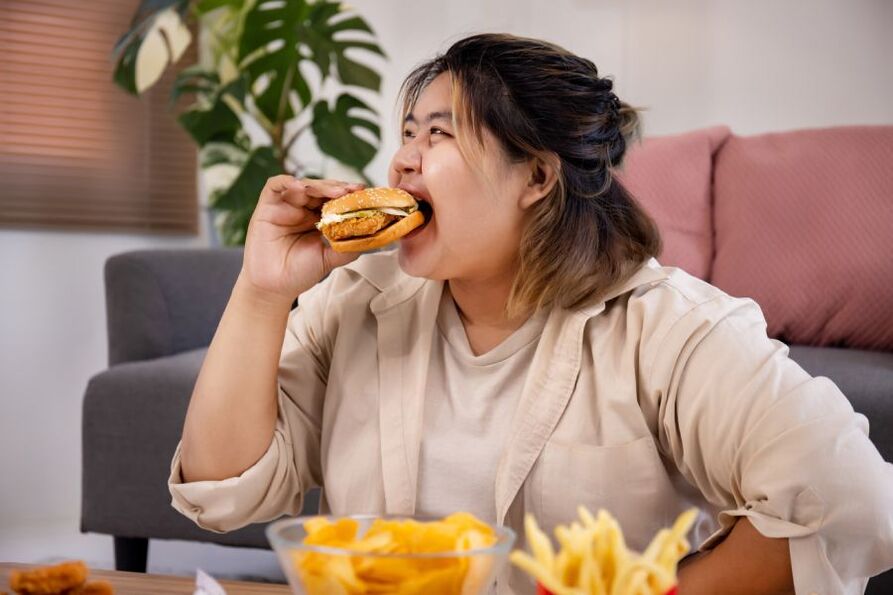 La comida chatarra provoca exceso de peso. 